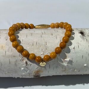 Yellow Mookaite Beaded Bracelet
